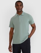 4F Tricou polo barbat - bumbac - verde masliniu - croiala normala - guler clasic cu 3 nasturi