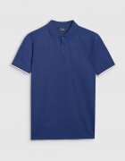 4F Tricou polo barbati - bleumarin - bumbac