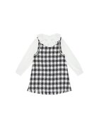 Abel&Lula Rochie casual - Negru/Ecru - Maneca lunga