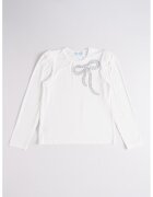 Abel&Lula Bluza regular fit cu margele - Alb