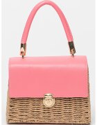 Abel&Lula Geanta crossbody cu bareta detasabila - Maro deschis/Roz