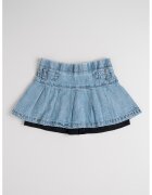 Abercrombie  Fitch Fusta-pantalon din denim - Albastru deschis melange