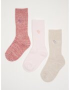Abercrombie  Fitch Set de sosete din amestec de bumbac - 3 perechi - Bej/Roz