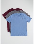 Abercrombie  Fitch Set de tricouri din amestec de bumbac - 3 piese - Visiniu/Albastru