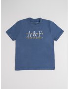 Abercrombie  Fitch Tricou cu imprimeu logo - Albastru prafuit