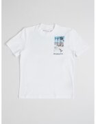 Abercrombie  Fitch Tricou din amestec de bumbac cu imprimeu foto - Alb