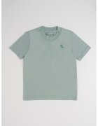 Abercrombie  Fitch Tricou regular fit cu decolteu la baza gatului - Gri cenusiu