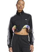 adidas Originals Bluza de trening crop cu terminatie cu volan - Alb/Negru