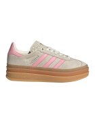 adidas Originals Pantofi sport Gazelle Bold din piele intoarsa cu talpa flatform - Bej/Roz