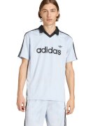 adidas Originals Tricou polo cu logo - Negru/Albastru lavanda