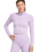 adidas Performance Bluza de trening crop cu fermoar - pentru fitness - Violet deschis