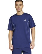 adidas Performance Tricou cu decolteu la baza gatului pentru fitness - Albastru inchis