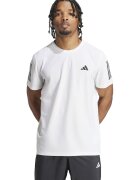 adidas Performance Tricou cu decolteu rotund pentru alergare - Alb