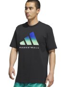 adidas Performance Tricou regular fit din bumbac cu logo - Verde/Negru/Albastru