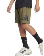 adidas Sportswear Bermude cu imprimeu logo - Negru/Verde masliniu