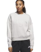 adidas Sportswear Bluza de trening cu decolteu la baza gatului si logo brodat - Alb murdar