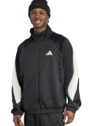 adidas Sportswear Bluza de trening cu fermoar si guler rigid Stadium - Alb/Negru
