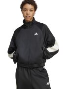 adidas Sportswear Bluza de trening cu fermoar si maneci raglan Stadium - Negru stins/Alb murdar