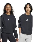 adidas Sportswear Bluza de trening cu maneci cazute - Alb/Negru stins