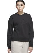 adidas Sportswear Bluza de trening lejera cu maneci cazute - Alb/Negru