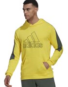 adidas Sportswear Hanorac cu buzunar kangaroo si logo - Galben