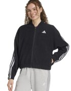 adidas Sportswear Hanorac cu fermoar si detaliu logo - Negru/Argintiu