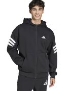 adidas Sportswear Hanorac cu fermoar si maneci cazute Future Icons - Alb/Negru