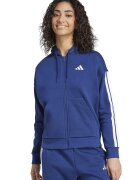 adidas Sportswear Hanorac din amestec de bumbac cu fermoar - Albastru inchis/Alb optic
