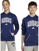 adidas Sportswear Hanorac din amestec de bumbac cu imprimeu logo - Alb/Bleumarin