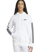 adidas Sportswear Hanorac lejer cu buzunar kangaroo - Alb/Negru stins