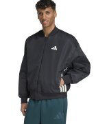 adidas Sportswear Jacheta bomber cu fermoar Stadium - Negru