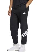 adidas Sportswear Pantaloni de trening cu croiala conica si logo - Alb/Negru