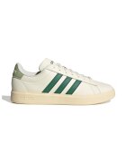 adidas Sportswear Pantofi sport de piele ecologica cu imprimeu logo Grand Court 2.0 - Verde/Alb fildes