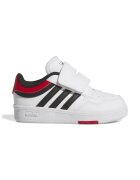 adidas Sportswear Pantofi sport de piele ecologica cu velcro Hoops 4.0 - Negru/Alb optic/Rosu vermillion