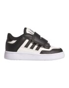 adidas Sportswear Pantofi sport din piele ecologica cu inchidere velcro Rapid Court - Alb/Negru