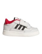 adidas Sportswear Pantofi sport din piele ecologica cu inchidere velcro Rapid Court - Alb/Negru stins