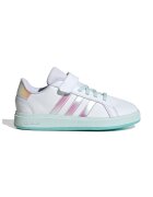 adidas Sportswear Pantofi sport din piele ecologica cu velcro Grand Court - Alb