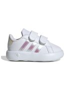 adidas Sportswear Pantofi sport Grand Court 2.0 de piele ecologica cu velcro - Alb/Roz/Argintiu