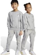 adidas Sportswear Set de bluza de trening relaxed fit si pantaloni de trening - 2 piese - Gri deschis melange