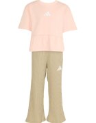 adidas Sportswear Set de tricou si pantaloni - 2 piese - Roz somon/Kaki