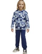 adidas Sportswear Trening cu model si gluga - Albastru inchis/Albastru deschis