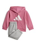adidas Sportswear Trening din amestec de bumbac cu fermoar - Gri deschis melange/Roz