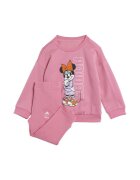 adidas Sportswear Trening din amestec de bumbac cu logo si imprimeu Minnie Mouse - Alb/Roz pastel