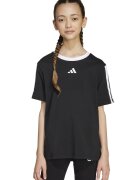adidas Sportswear Tricou cu decolteu la baza gatului si garnituri contrastante - Alb/Negru