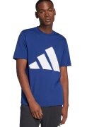 adidas Sportswear Tricou cu decolteu la baza gatului si imprimeu logo - Alb/Albastru inchis