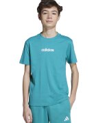 adidas Sportswear Tricou cu decolteu la baza gatului si logo pe piept - Turcoaz