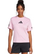 adidas Sportswear Tricou de bumbac cu imprimeu logo Z.N.E. - Negru/Roz pastel