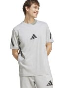 adidas Sportswear Tricou de bumbac cu model monograma Z.N.E - Negru/Gri deschis