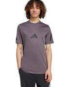 adidas Sportswear Tricou de bumbac cu model monograma Z.N.E - Negru/Lila pal