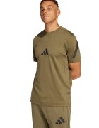 adidas Sportswear Tricou de bumbac cu model monograma Z.N.E - Negru/Verde masliniu